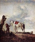 Philips Wouwerman The grey. oil on canvas